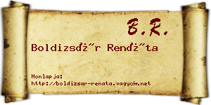Boldizsár Renáta névjegykártya
